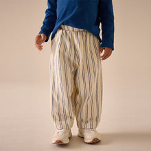 Load image into Gallery viewer, Cream/Navy Stripe Wide Leg Trousers (3mths-6yrs)