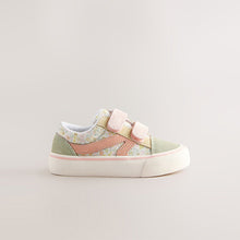 Load image into Gallery viewer, Sage Green Floral Standard Fit (F) Touch Fastening Trainers