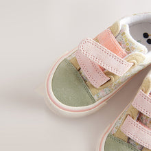 Load image into Gallery viewer, Sage Green Floral Standard Fit (F) Touch Fastening Trainers