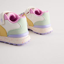 Load image into Gallery viewer, Multi Bright Elastic Lace Touch Fastening Trainers