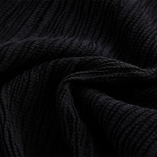 Load image into Gallery viewer, Black Raglan Short Sleeve Textured Top