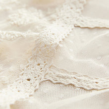 Load image into Gallery viewer, Cream Sheer Lace High Neck Blouse