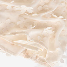 Load image into Gallery viewer, Ecru White Short Sleeve 3D Flowers Dress (3mths-6yrs)