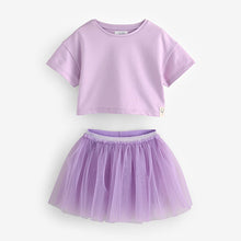 Load image into Gallery viewer, Lilac Purple T-Shirt and Skirt Set (3mths-6yrs)