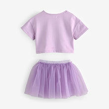 Load image into Gallery viewer, Lilac Purple T-Shirt and Skirt Set (3mths-6yrs)