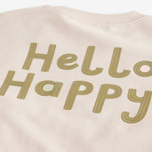 Load image into Gallery viewer, Oatmeal Floral Character Long Sleeve Sweat Dress (3mths-6yrs)