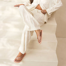 Load image into Gallery viewer, Rose Gold Beach Flip Flops