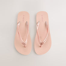 Load image into Gallery viewer, Rose Gold Beach Flip Flops
