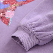 Load image into Gallery viewer, Lilac Purple Sequin Star Jumper Dress (3-10yrs)