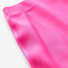 Load image into Gallery viewer, Pink Satin Midi Skirt