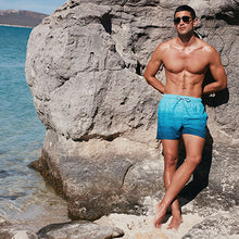 Load image into Gallery viewer, Ombre Blue Printed Swim Shorts