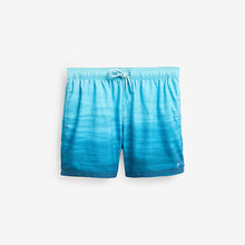 Load image into Gallery viewer, Ombre Blue Printed Swim Shorts