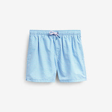 Load image into Gallery viewer, Lilac Purple Fish Conversational Printed Swim Shorts