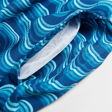 Load image into Gallery viewer, Light Blue Wave Printed Swim Shorts