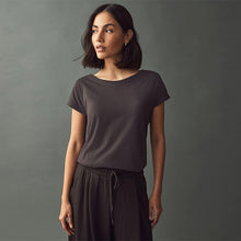 Load image into Gallery viewer, Chocolate Brown Cap Sleeve T-Shirt