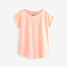 Load image into Gallery viewer, Peach Pink Cap Sleeve T-Shirt Top