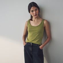 Load image into Gallery viewer, Olive Green Thick Strap Vest