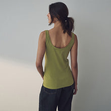 Load image into Gallery viewer, Olive Green Thick Strap Vest