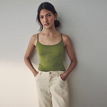 Load image into Gallery viewer, Olive Green Thin Strap Vest