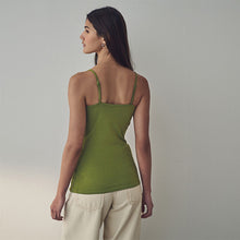 Load image into Gallery viewer, Olive Green Thin Strap Vest