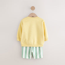 Load image into Gallery viewer, Yellow Sweatshirt and Shorts Set (3mths-6yrs)