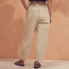 Load image into Gallery viewer, Natural Stay Smart Barrel Leg Linen Rich Trousers