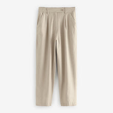 Load image into Gallery viewer, Natural Stay Smart Barrel Leg Linen Rich Trousers