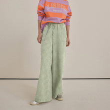 Load image into Gallery viewer, Green Pull On Gingham Trousers