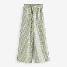Load image into Gallery viewer, Green Pull On Gingham Trousers