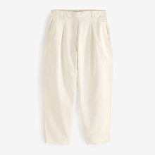 Load image into Gallery viewer, Ivory 100% Cotton Barrel Leg Chinos Trousers