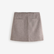 Load image into Gallery viewer, Neutral Brushed Check Mini Skirt