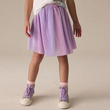 Load image into Gallery viewer, Lilac Purple Rainbow Metallic Skirt (3-12yrs)