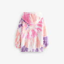 Load image into Gallery viewer, Multi Pink Tie Dye Zip Through Hoodie (3-12yrs)