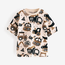 Load image into Gallery viewer, Black/White Short Sleeve T-Shirts 4 Pack