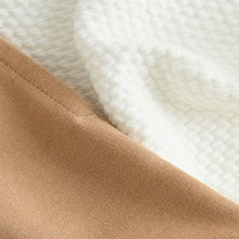 Load image into Gallery viewer, Tan/White Short Sleeve Textured Polo Shirt and Shorts Set (9mths-6yrs)