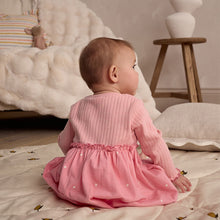 Load image into Gallery viewer, Pink/White Bear Print Baby Jersey Dresses 2 Pack