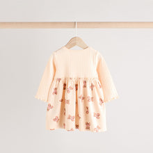 Load image into Gallery viewer, Pink/White Bear Print Baby Jersey Dresses 2 Pack