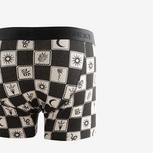 Load image into Gallery viewer, Black & White Tile Print 4 pack Trunks Boxers