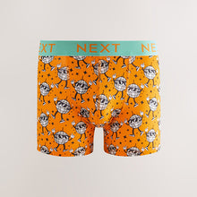 Load image into Gallery viewer, Bright Orange/Blue/Pink Disco Print 4 pack Trunks Boxers