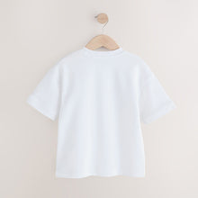 Load image into Gallery viewer, White Sub5cribe Graphic Print Heavyweight Short Sleeve T-Shirt