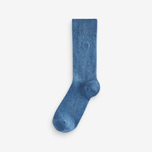 Load image into Gallery viewer, Blue/Grey/Green 8 Pack Embroidered Lasting Fresh Socks