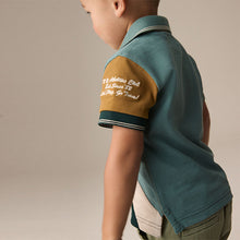 Load image into Gallery viewer, Green Short Sleeve Sash 100% Cotton Polo Shirt (3mths-6yrs)