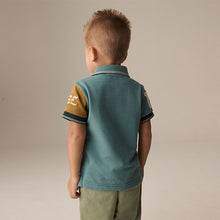 Load image into Gallery viewer, Green Short Sleeve Sash 100% Cotton Polo Shirt (3mths-6yrs)