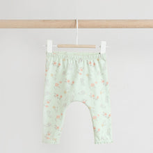Load image into Gallery viewer, White and Sage Green Butterfly Baby Long Sleeve Top and Leggings