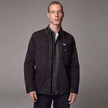 Load image into Gallery viewer, Black Zip Through Funnel Jacket