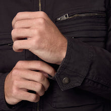 Load image into Gallery viewer, Black Zip Through Funnel Jacket