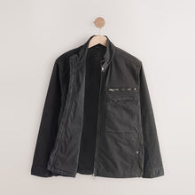 Load image into Gallery viewer, Black Zip Through Funnel Jacket