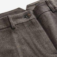 Load image into Gallery viewer, Brown Tailored Checked Slim Trousers