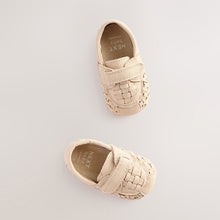 Load image into Gallery viewer, Neutral Woven Loafer Baby Shoes (0-18mths)