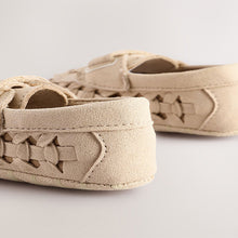 Load image into Gallery viewer, Neutral Woven Loafer Baby Shoes (0-18mths)